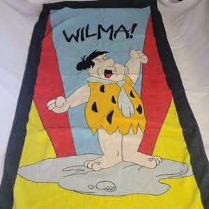 Vintage 1986 Hanna-Barbera Productions Inc 'WILMA'! Beach Towel 56''x 28''